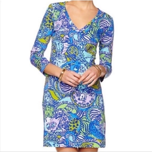 Lilly Pulitzer Christie Dress cattitude Size XS - Picture 1 of 6